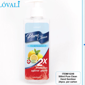 500ml Pure Clean  Hand Sanitizer w lemon flavor (24/box)