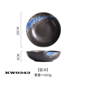 8 inch blue ice salad plate 20*6cm