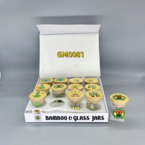 Mini Bamboo & Glass Storage Vessel (12 in a Display box)