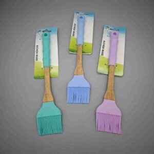 Silicone Brush with Bamboo Shape Handle(12 in pick pack)