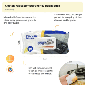 Kitchen Wipes Lemon Favor 40 pcs in pack (48 in a carton)