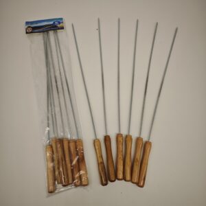 Metal BBQ Skewers Reusable 6pcs 40CM