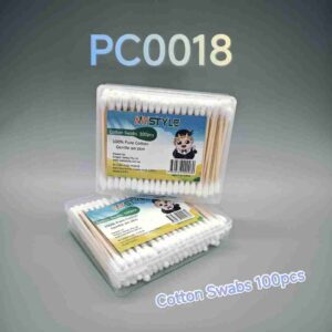 Cotton swab w bamboo stick 100pcs
(12/box)