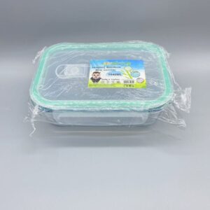 1040ML Rectangle heat resistant glass food storage with PP vent lid